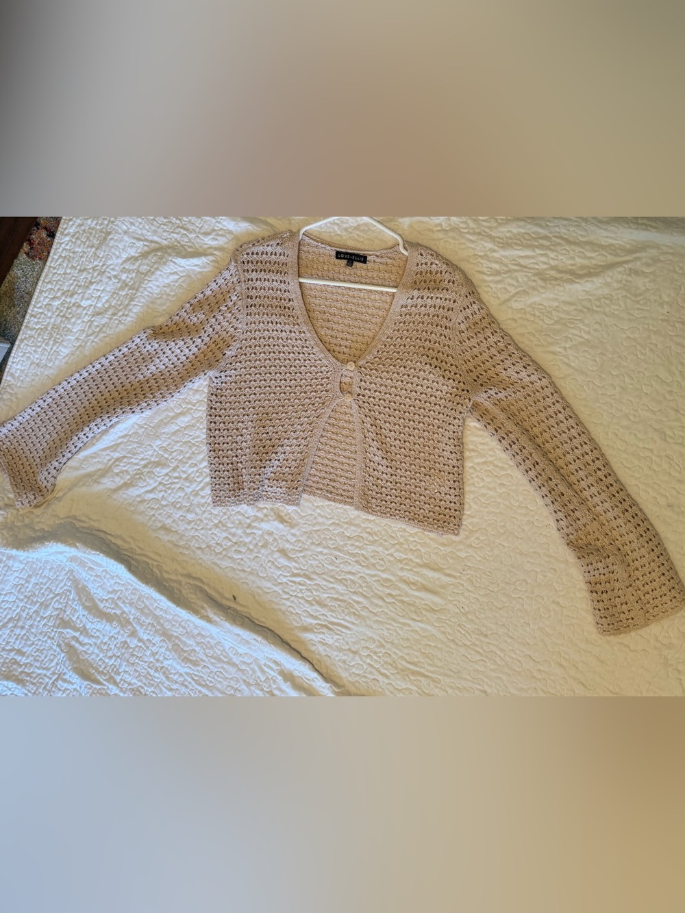 Love Ellie, Lenora Long Sleeve Crochet Cardigan